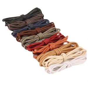 Lacets ronds imperméables en polyester ciré de 3 mm pour chaussures en cuir professionnelles – Vente en gros - Product Image 1