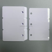 Porte-clé à 3 niveaux, prix d'usine, carte pvc blanche