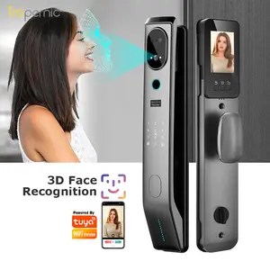 2023 OEM sản xuất phía trước 3D nhận dạng khuôn mặt ID khuôn mặt cuộc gọi cổng thông minh khóa cửa video bằng giọng nói với máy ảnh vân tay chuông cửa