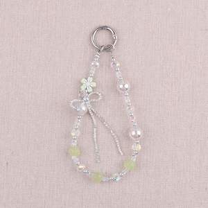 พวงกุญแจโบว์ประดับลูกปัดคริสตัลหลากสีจี้แฟชั่นสวยงามเครื่องประดับสำคัญอินเทรนด์อเนกประสงค์ - Product Image 6