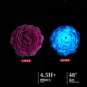 Basse température 48 °   Bougie fluorescente pivoine qui brille dans le noir pour adulte - Product Image 3