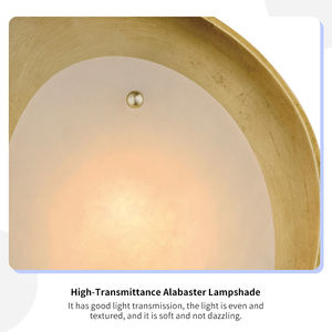 Applique murale postmoderne en pierre naturelle, décoration d'allée d'hôtel de luxe, feuille d'or, luminaire en pierre naturelle, petite applique sculptée <span class=keywords><strong>Samos</strong></span> - Product Image 3