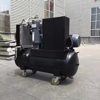 Compresseur d'air à vis miniature portable monté sur réservoir, rotatif, 3 kW, 10 bars, monophasé, à fréquence variable, 220 V, avec moteur