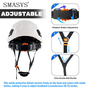 <span class=keywords><strong>Casque</strong></span> <span class=keywords><strong>de</strong></span> <span class=keywords><strong>sécurité</strong></span> ZUJA Visor à suspension à 6 points pour le sauvetage en rocher, la construction et l'escalade avec visière - Product Image 6