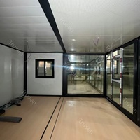 Casa Prefabbricata a Pannelli Sandwich di Rapido Montaggio, Estensione Monopiano con Apertura Laterale, Casa Pieghevole con Cucina Aperta