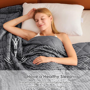 Couverture lestée pour adultes 20lbs 48" X72" É<span class=keywords><strong>t</strong></span>é Écologique Polyester Portable Lourde Douce Épaisse Grande Couverture Couette - Product Image 5