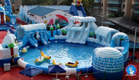 Parc aquatique gonflable sur mesure au prix d'usine avec piscine et jeux de toboggan aquatique en PVC pour usage extérieur