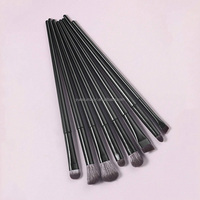 Ensemble de 8 pinceaux professionnels marron pour les yeux, en poils synthétiques, pour le maquillage du visage, pinceau estompeur, pinceau sourcils, pinceau illuminateur, kit d'outils de beauté
