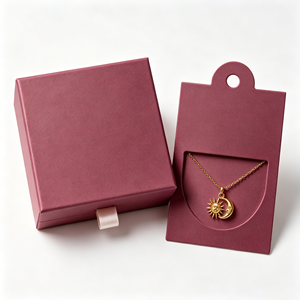 Personalized Jewelry <b>Boxes</b> With Necklace Ring Display Cards Custom Brand Logo For <b>Small</b> Business - Product Image 2