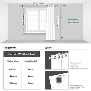 ARODDY-Cortina de tela opaca personalizada para ventana de cocina, 96 "L * 55" W, cortinas decorativas opacas para casa, persianas - Product Image 3