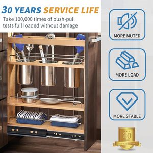 Yenuo mở rộng đầy đủ ngăn kéo Slide Side mount 4-24 inch mang bóng phòng khách màu đen đường ray theo dõi hướng dẫn glides RUNNERS nặng - Product Image 3