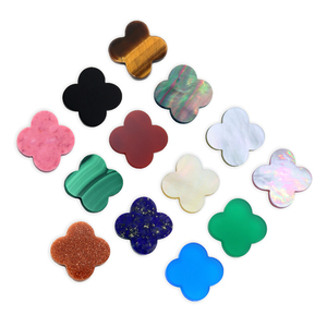 Trébol suelto madre perla 6mm/8mm/10mm/12mm/15mm Concha blanca Natural trébol de cuatro hojas piedras preciosas sueltas para la fabricación de joyas - Product Image 5