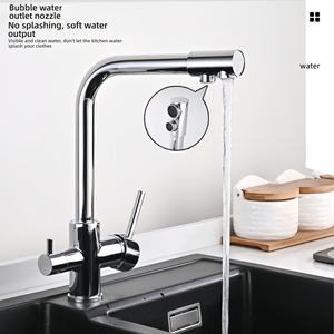 Soporte para Escobilla de Baño Moderno Wayon, Grifo de Cocina de Acero Inoxidable Pulido, Filtro Purificador de Agua - Product Image 3