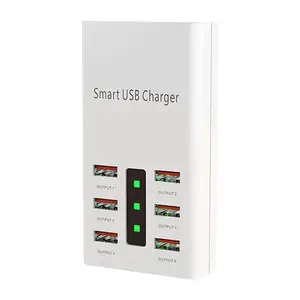 USB Wall Charger, 30W 6-Port Charger USB Charging Station with Smart for iPhone and Virtually All Other USB Enabled Devices
