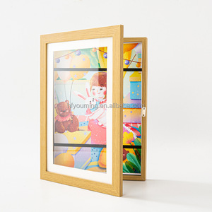 Có thể thay đổi trẻ em tác phẩm nghệ thuật khung A4 phía trước mở nghệ thuật khung hình ảnh từ tác phẩm nghệ thuật hiển thị lưu trữ khung cho trẻ em vẽ - Product Image 1