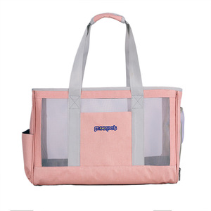 Transparent Summer Breathable Tote Bag For Pets Portable <b>Cat</b> <b>Carrier</b> Canvas <b>Backpack</b> Dark Tea Gray Rhododendron Powder - Product Image 5