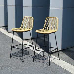 <span class=keywords><strong>Chaise</strong></span> <span class=keywords><strong>en</strong></span> rotin PE <span class=keywords><strong>en</strong></span> <span class=keywords><strong>osier</strong></span> tissé à dossier haut pour l'extérieur <span class=keywords><strong>en</strong></span> fer facile à assembler fait à la main - Product Image 6