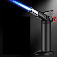 Briquet torche butane jet flamme coupe-vent briquet butane en forme de pistolet Bbq briquet torche flamme meilleur vente