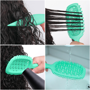 Peine de masaje ahuecado, cabeza de piel para el cabello, meridianos para hombres y mujeres, cepillo de pelo desenredante hueco esponjoso - Product Image 5