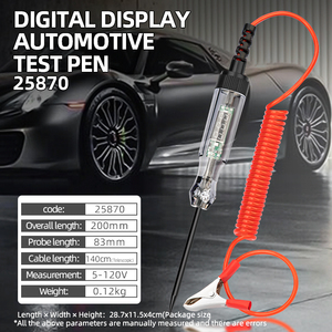 Lápiz de Prueba Digital LED Multifunción de Alta Sensibilidad de 12v con Alarma Sonora para Reparación de Automóviles, Herramientas de Circuitos Electrónicos - Product Image 5