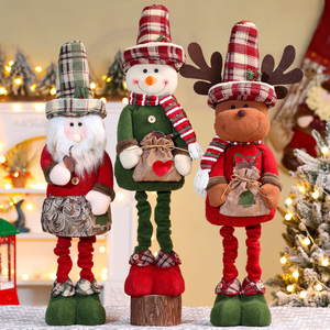 Handmade Cotton Christmas Santa Claus Snowman Reindeer Ornaments Happy New Year <b>Xmas</b> Dolls Interior Decorations - Product Image 6