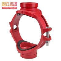 Raccords de tuyauterie mécaniques rainurés croisés sanitaires et anti-incendie, surface peinte, marque Yinuo