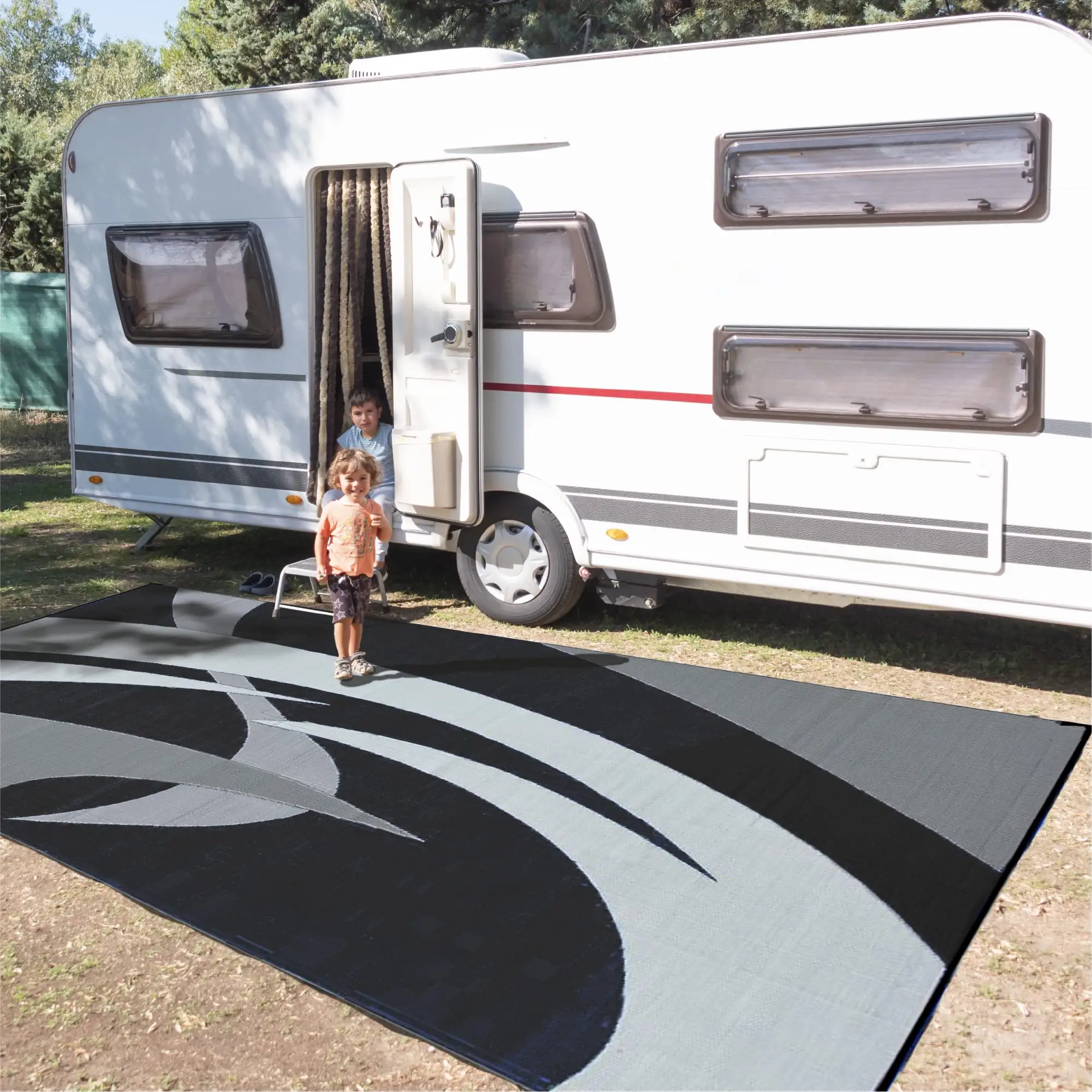 Alfombras y tapetes de exterior para Patio, alfombra Reversible de 9x18 pies, resistente a los rayos UV, portátil, para RV, Alfombra de paja de plástico para acampar
