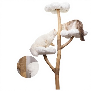 Cloud <span class=keywords><strong>Cat</strong></span> Klettergerüst Großer Katzenbaum Sprungplattform All-in-One Luxuriöses Massivholz Katzenregal Nest Platzsparend - Product Image 1