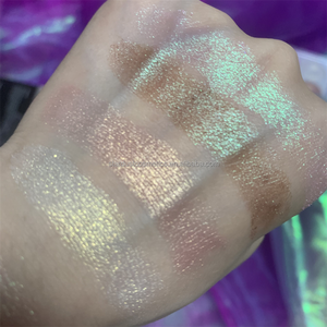 Sombra de ojos prensada, multicromo, 4 colores, paleta de sombra de ojos cromada - Product Image 6