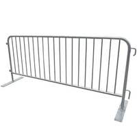 Barrière de contrôle des foules en métal portable, clôture temporaire pour la gestion des files d'attente lors d'événements, de concerts et de stades