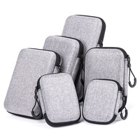 Étui de rangement pour accessoires numériques, personnalisé, portable, étanche, antichoc, en EVA, pour emballage d'achats, écouteurs, câbles, chargeurs, avec fermeture éclair