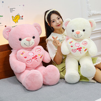 Ours en peluche personnalisé avec logo, sucette en forme de cœur, lapin en peluche de haute qualité pour la Saint-Valentin et les anniversaires – Vente en gros