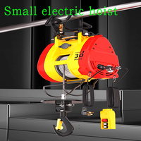 Treuil électrique portable 30m 500kg en alliage d'aluminium, mini palan de levage domestique à câble métallique, type suspendu