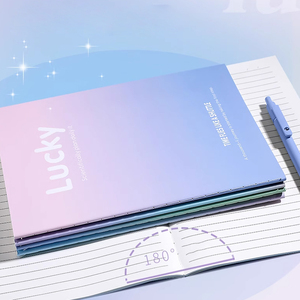 A5 Creative Simple Gradient <strong>Notebook</strong> Literary Learning Record Book <strong>with</strong> Thickened Threading Student Diary Paper Cover - Product Image 6