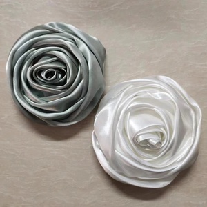4-Pack Extra Large Satin Flower Brooches - Big Rose/Camellia Lapel Pins For Women's Dresses, Hats, Jackets (3.9") - View #5