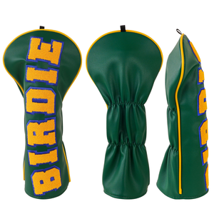 Accessoires de golf brodés, cadeau, housse de tête de club de golf en cuir PU de bonne qualité, housse de tête de driver - Product Image 6