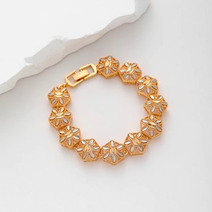 Оптовая продажа: Классический браслет-цепочка CM Jewelry в дубайском/саудовском стиле для женщин, позолоченный 24-каратным золотом, с креативной полой застежкой в виде сердца - Product Image 4
