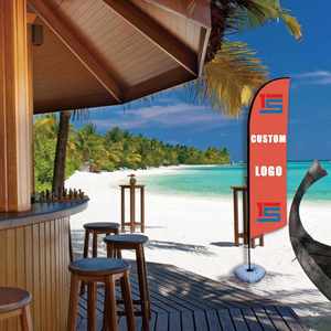 Bandera Publicitaria Exterior Personalizada con Soporte, Impresión Digital en Poliéster de 110 g/m², Bandera de Playa - Product Image 2