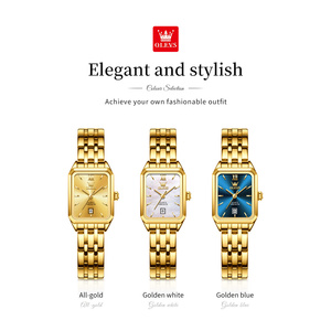 <span class=keywords><strong>Montre</strong></span> Quartz OLEVS 5616 Personnalisée Oem de Luxe à la Mode avec Logo, Dorée Classique pour <span class=keywords><strong>Femme</strong></span>, en Acier, Étanche, avec Calendrier, Cadeau - Product Image 6