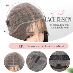 Peluca Trenzada de Encaje Completo <span class=keywords><strong>HD</strong></span> al por Mayor con Estilo Passion Twist # Extensiones de Cabello Natural de 10-14 Pulgadas con Cabello de Bebé |   Fibra Ligera Resistente al Calor Lista para Enviar - Product Image 5