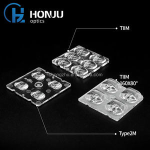 160*80 Graus Iluminação Exterior Assimétrica Lentes LED Refletores Asférica Lente Óptica Array Square PC Plano-Convex Street Lights - Product Image 3