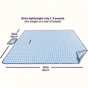 Bulk <b>Large</b> Square Custom Logo Outdoor Folding Carrier Oxford Sand Proof Waterproof <b>BBQ</b> Picnic Blanket Mat - Product Image 2