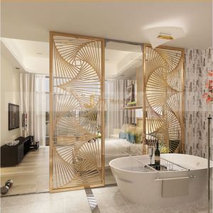 EX091 Customized Laser Cut Modern Multi-Functional Durable Stainless Steel Divider <b>Screen</b> Partition Metal Art-<b>Screen</b> Living Room - Product Image 1