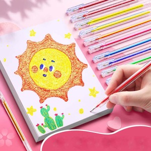New Trend Metallic Gel Pen, Liquid Glitter Iridescent Gel Pen for Adult Coloring, Doodling Drawing <b>Scrapbooking</b> Card Making - Product Image 2