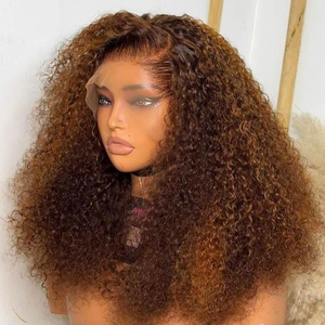 Letsfly Hair Afro Kinky 200% Densité Cheveux Naturels Pré-épilés 4/27 #   Perruques Lace Frontal 13x4 en Cheveux Humains de 18 Pouces – Vente en Gros - Product Image 1