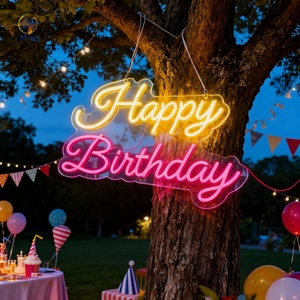 Décoration d'<span class=keywords><strong>anniversaire</strong></span> intérieure et extérieure, néon personnalisé avec logo, enseigne au néon LED, joyeux <span class=keywords><strong>anniversaire</strong></span> pour la décoration d'événements et de fêtes - Product Image 4