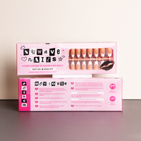 Boîte en plastique PET transparente sur mesure pour l'emballage des ongles press-on