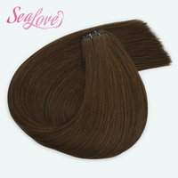 Extensions de cheveux vierges russes invisibles de haute qualité 2026, tissage naturel Genius Weft, toutes couleurs, extensions de cheveux humains doux