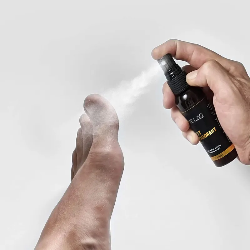 Spray de odor para pés, eliminador de odor para pés, sapatos secos e naturais, unissex