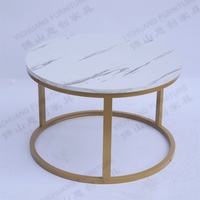 Table basse moderne blanche de nidification ronde de fer pour le salon à la maison